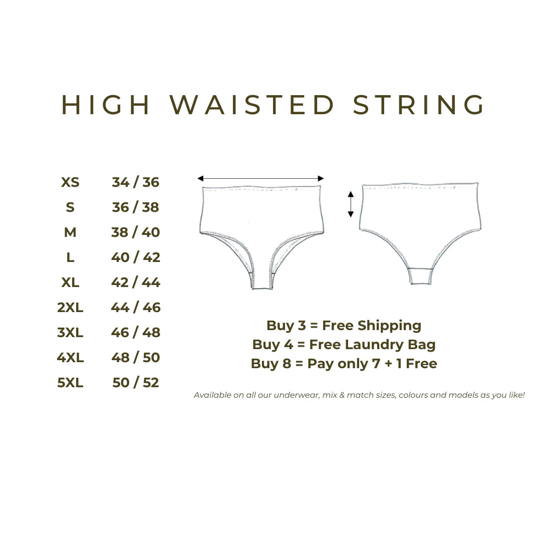 High Waisted String ~ Ruby Red