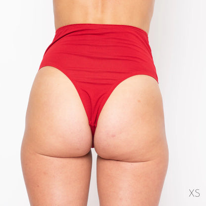 High Waisted String ~ Ruby Red